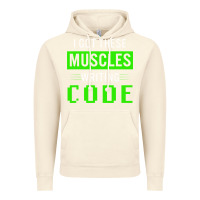 Vintage Artic funny programmer writing code muscles meme for computer geek Vintage Hoodie - linhVisuals