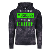 Cloud Black funny programmer writing code muscles meme for computer geek Vintage Hoodie - linhVisuals