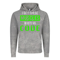 Cloud Rock funny programmer writing code muscles meme for computer geek Vintage Hoodie - linhVisuals