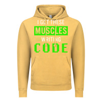 Vintage Mustard funny programmer writing code muscles meme for computer geek Vintage Hoodie - linhVisuals