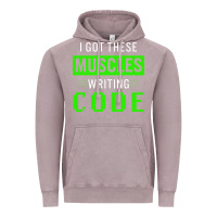 Vintage Zinc funny programmer writing code muscles meme for computer geek Vintage Hoodie - linhVisuals