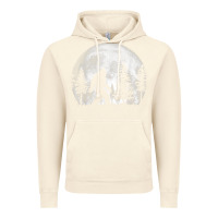 Vintage Artic bigfoot in the forest hiding at night full moon trees nature t shirt Vintage Hoodie - linhVisuals
