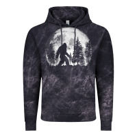 Cloud Black bigfoot in the forest hiding at night full moon trees nature t shirt Vintage Hoodie - linhVisuals
