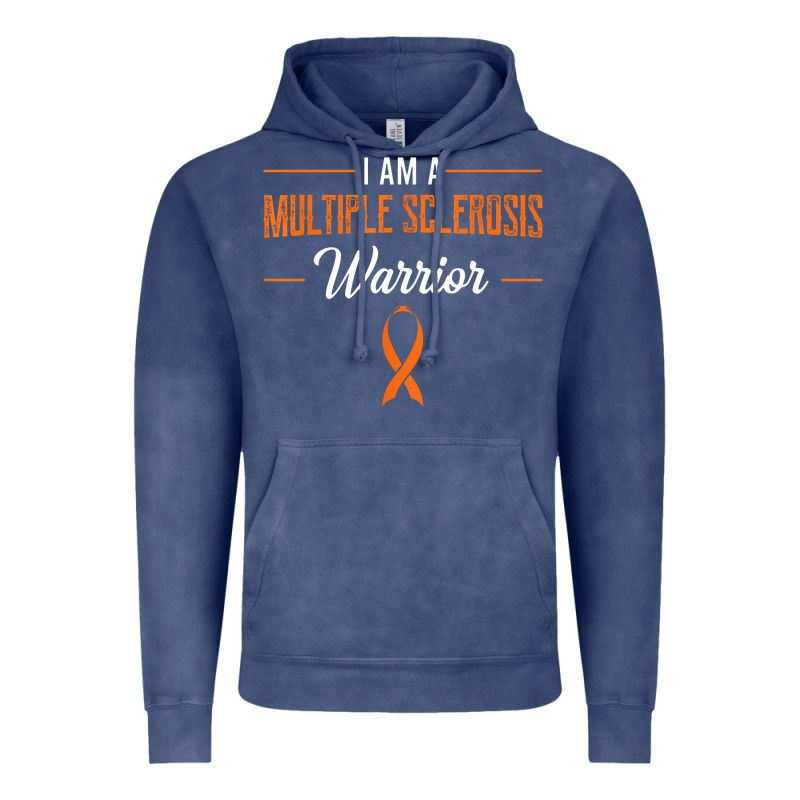 Multiple Sclerosis Warrior Autoimmune Disease Orange Ribbon Vintage Hoodie by linhVisuals | Teevron