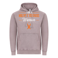 Vintage Zinc multiple sclerosis warrior autoimmune disease orange ribbon Vintage Hoodie - linhVisuals