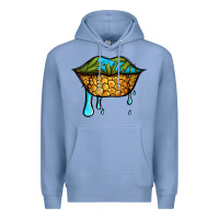 Colony Blue summer vibes pineapple lips Premium Hoodie - Jasminsmagicworld
