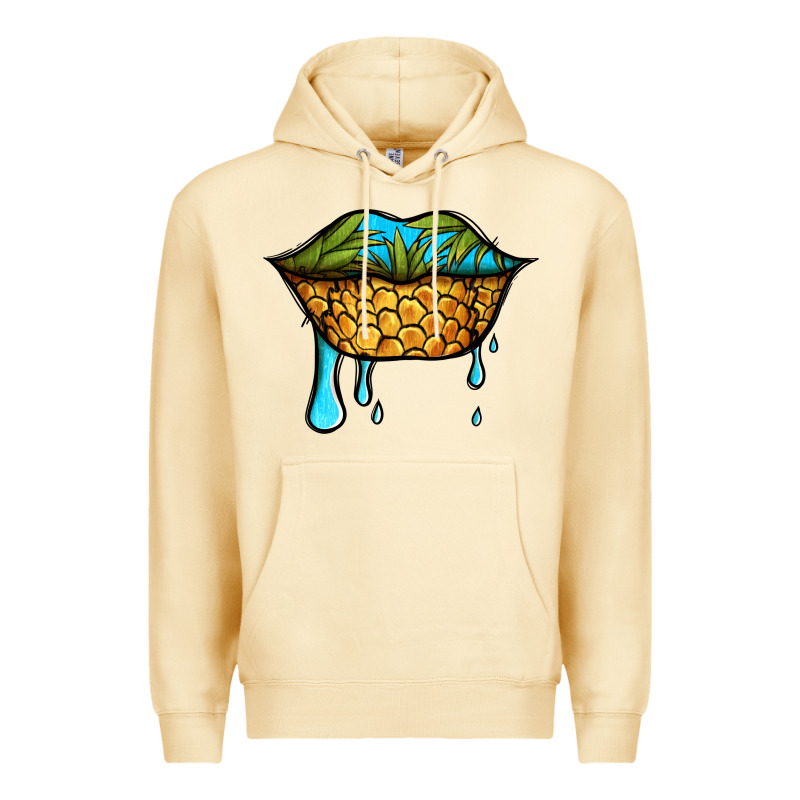 Summer Vibes Pineapple Lips Premium Hoodie by Jasminsmagicworld | Teevron