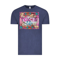 Vintage Denim teacher life tumbler Vintage Tee - BundleAndBundleShop