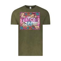 Vintage Olive teacher life tumbler Vintage Tee - BundleAndBundleShop