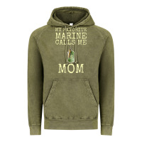 Vintage Olive my favorite marine calls me mom Vintage Hoodie - linhVisuals