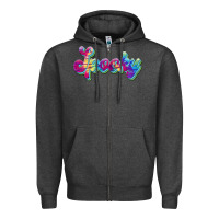 Charcoal Heather spooky Zipper Hoodie - JahusDesignShop
