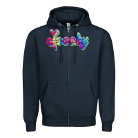 Navy spooky Zipper Hoodie - JahusDesignShop