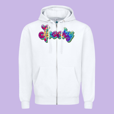 Spooky Zipper Hoodie Designed By Jahusdesignshop