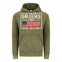 Vintage Olive greeks for trump conservative gift trump 2020 re election t shirt Vintage Hoodie - linhVisuals