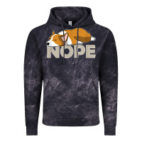 Cloud Black nope lazy corgi Vintage Hoodie - linhVisuals