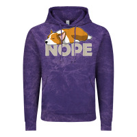 Cloud Purple nope lazy corgi Vintage Hoodie - linhVisuals