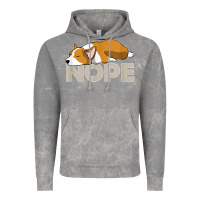 Cloud Rock nope lazy corgi Vintage Hoodie - linhVisuals