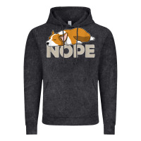 Vintage Black nope lazy corgi Vintage Hoodie - linhVisuals