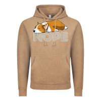 Vintage Coffee nope lazy corgi Vintage Hoodie - linhVisuals