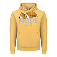Vintage Mustard nope lazy corgi Vintage Hoodie - linhVisuals