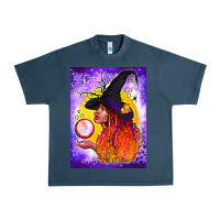 Midnight Navy witch with crystal ball air freshener Urban Heavy Tee - BundleAndBundleShop