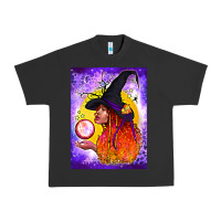 Pigment Black witch with crystal ball air freshener Urban Heavy Tee - BundleAndBundleShop