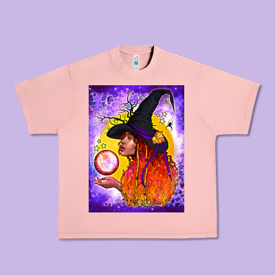 Witch With Crystal Ball Air Freshener Urban Heavy Tee Designed By Bundleandbundleshop