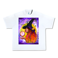 White witch with crystal ball air freshener Urban Heavy Tee - BundleAndBundleShop