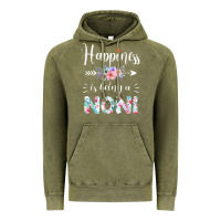 Vintage Olive happiness is being a noni ever women floral decor Vintage Hoodie - linhVisuals