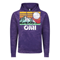 Cloud Purple ojai california mountains & sun retro 80s graphic Vintage Hoodie - linhVisuals