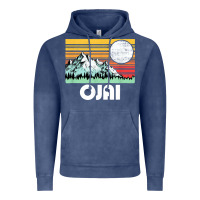 Vintage Denim ojai california mountains & sun retro 80s graphic Vintage Hoodie - linhVisuals