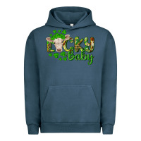 Pigment Midnight Navy Lucky baby charolais calf Urban Hoodie - RanaPortraitStore