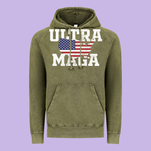 Ultra Maga Vintage Hoodie Designed By Linhvisuals