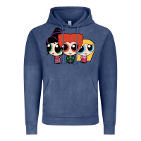 Vintage Denim power puff girls Vintage Hoodie - linhVisuals