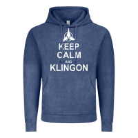 Vintage Denim keep calm and klingon Vintage Hoodie - linhVisuals