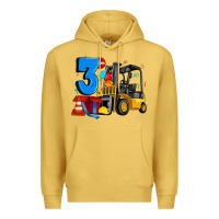 Antique Gold forklift birthday three Premium Hoodie - Artiststas