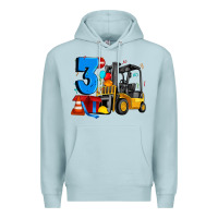 Blue Mist forklift birthday three Premium Hoodie - Artiststas