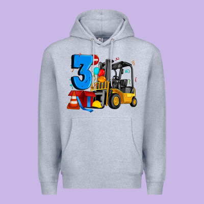 Forklift Birthday Three Premium Hoodie Designed By Artiststas