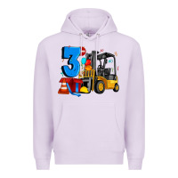 Lilac forklift birthday three Premium Hoodie - Artiststas