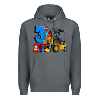 Rock forklift birthday three Premium Hoodie - Artiststas