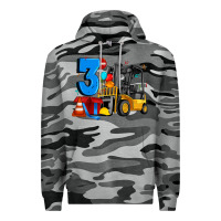 Slate Camo forklift birthday three Premium Hoodie - Artiststas