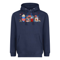Navy 4th of july coffe cups Heavyweight Hoodie - RanaPortraitStore