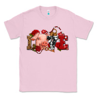 Bubblegum Pink love with pig olivia Classic Tee - OliviaCreatesArt