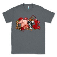 Charcoal Heather love with pig olivia Classic Tee - OliviaCreatesArt