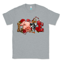 Heather Grey love with pig olivia Classic Tee - OliviaCreatesArt