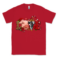 Red love with pig olivia Classic Tee - OliviaCreatesArt