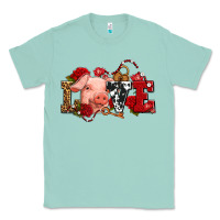 Seafoam love with pig olivia Classic Tee - OliviaCreatesArt