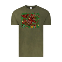 Vintage Olive christmas background Vintage Tee - RanaPortraitStore