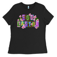 Black egg and easter Ladies Tee - FaDigitalArtStudio
