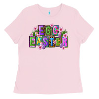 Bubblegum Pink egg and easter Ladies Tee - FaDigitalArtStudio